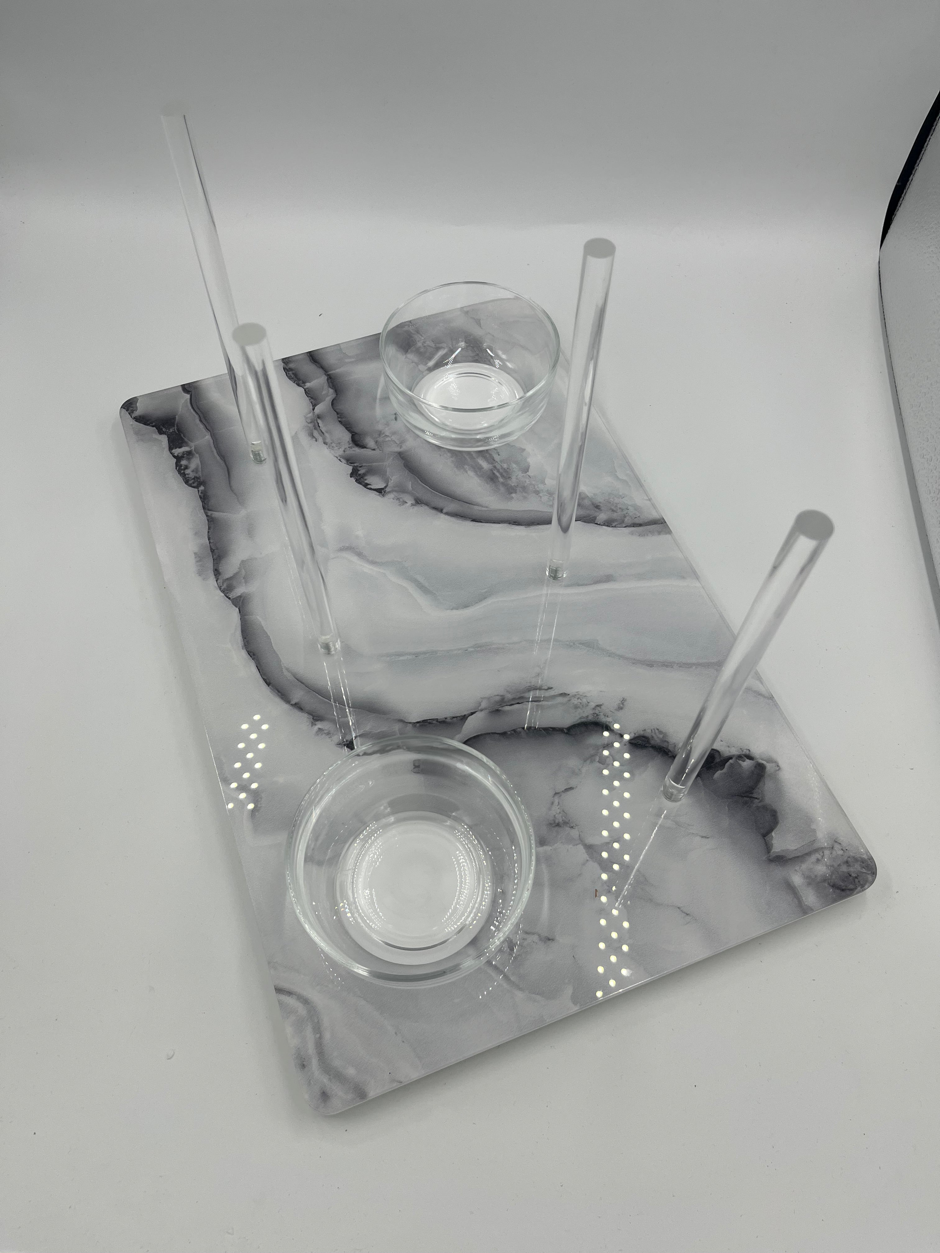 Bagel Platter Grey Marble