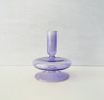 Load image into Gallery viewer, Lilac Glass Candlesticks

