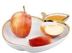 Load image into Gallery viewer, White ceramic Apple Dish
