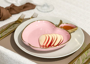 Pink Apple shape Honey Dish
