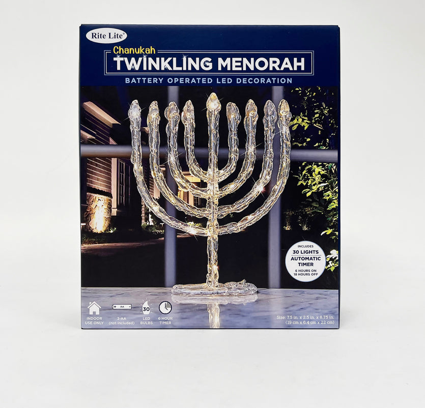 Decorative Twinkling LED Menorah