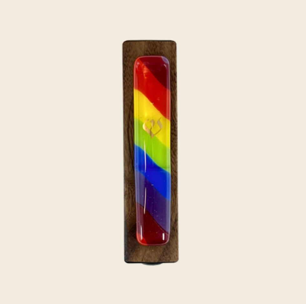 Gary Rosenthal Rainbow Mezuzah