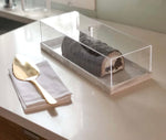 Load image into Gallery viewer, Lucite  Rectangular Container with White Marble Like Base
