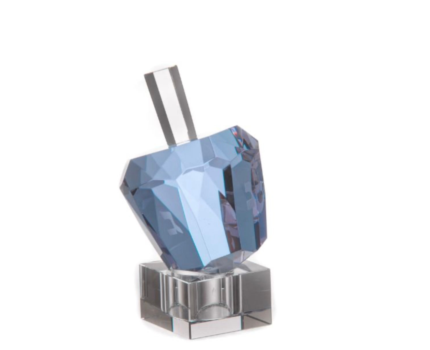 Blue Crystal Dreidel with Stand