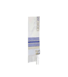 Tallit in Blue and Gold Stripes