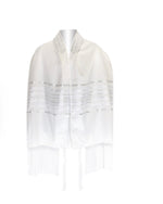 Load image into Gallery viewer, White Silver Stripe Ariel  Tallit
