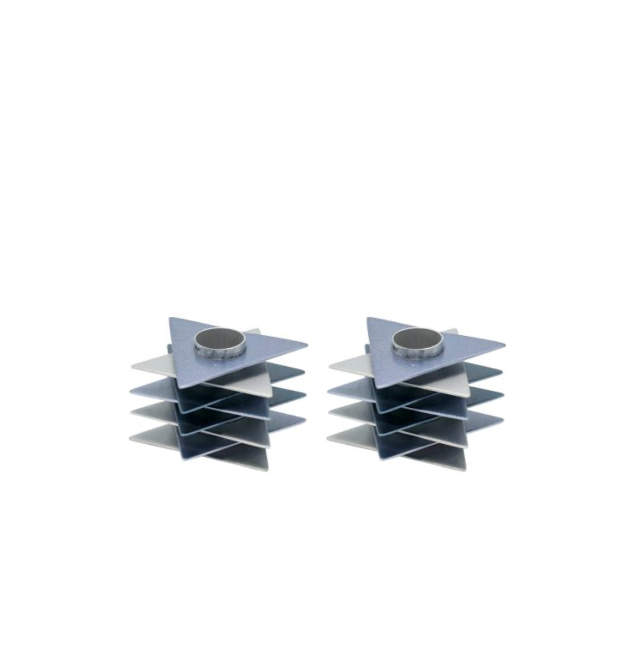 Gray Magen David Candlesticks