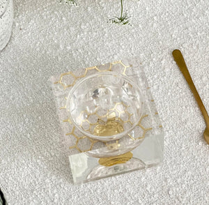 Square Lucite Honey Dish