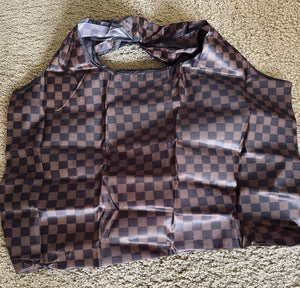 Faux Black and Brown Reusable Shopping Bags
