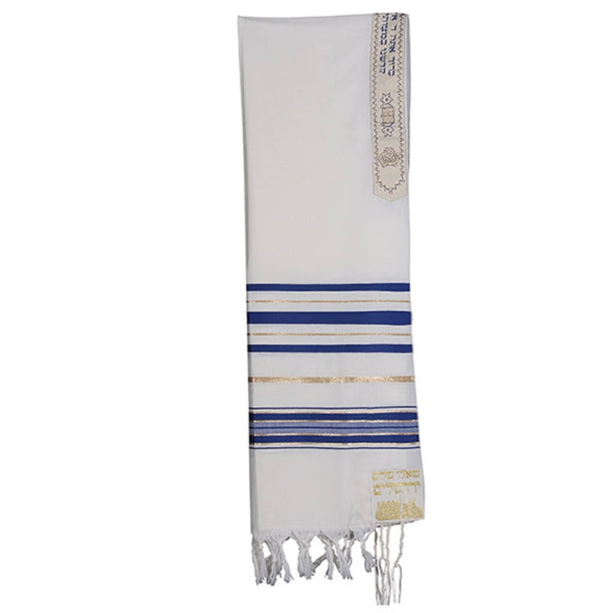 Blue and Gold wool Tallit