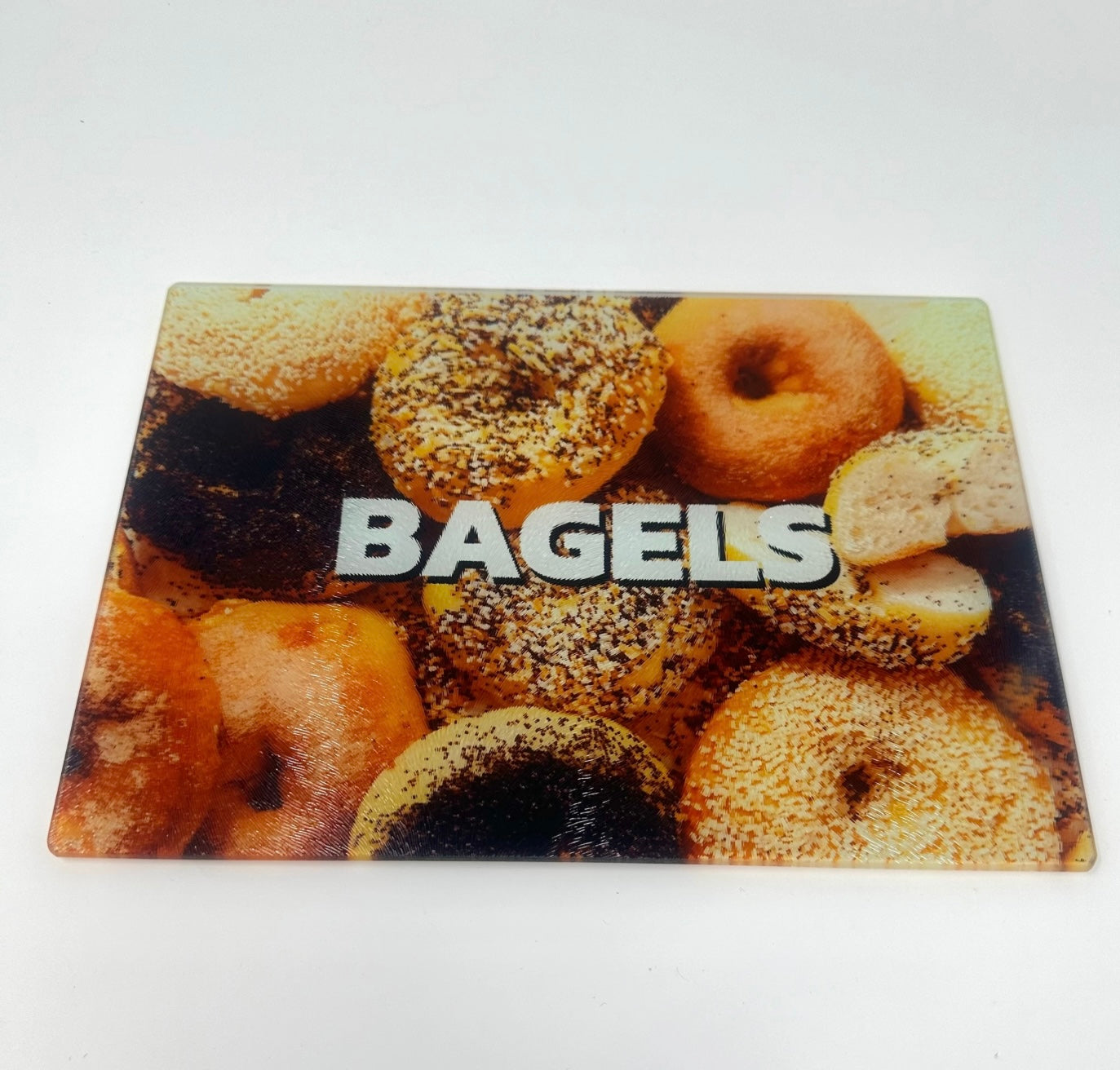 Bagels Glass Tray