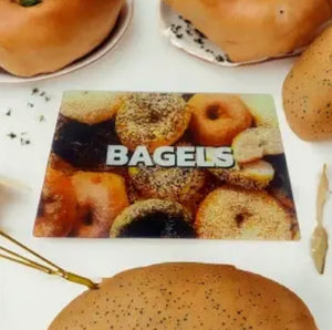 Bagels Glass Tray