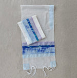 Load image into Gallery viewer, Gabrieli Sheer Glitter Purple and Blue Tallit
