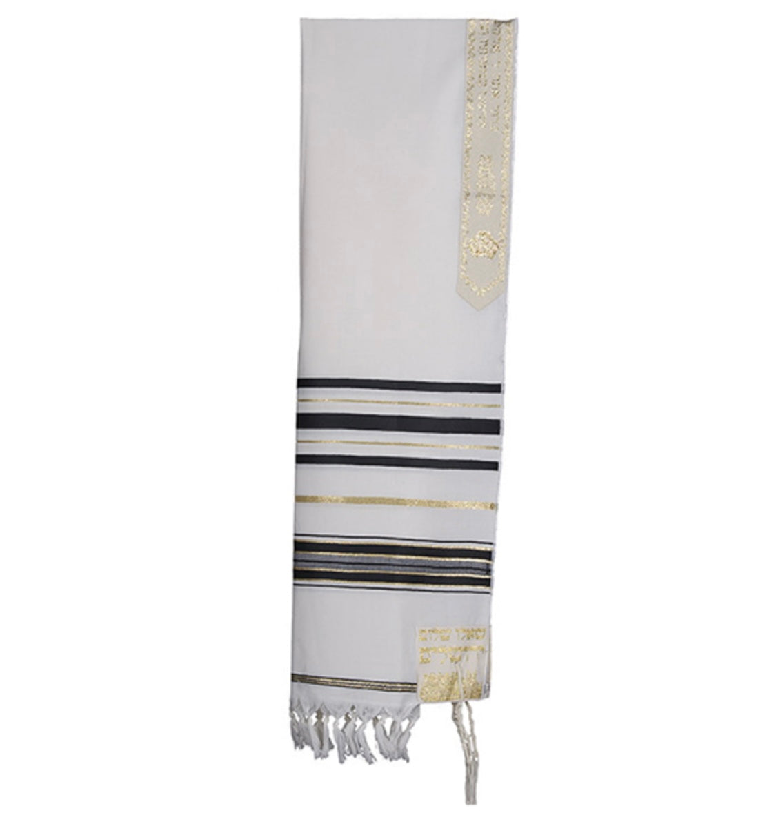 Tallit with Black and Gold Stripe