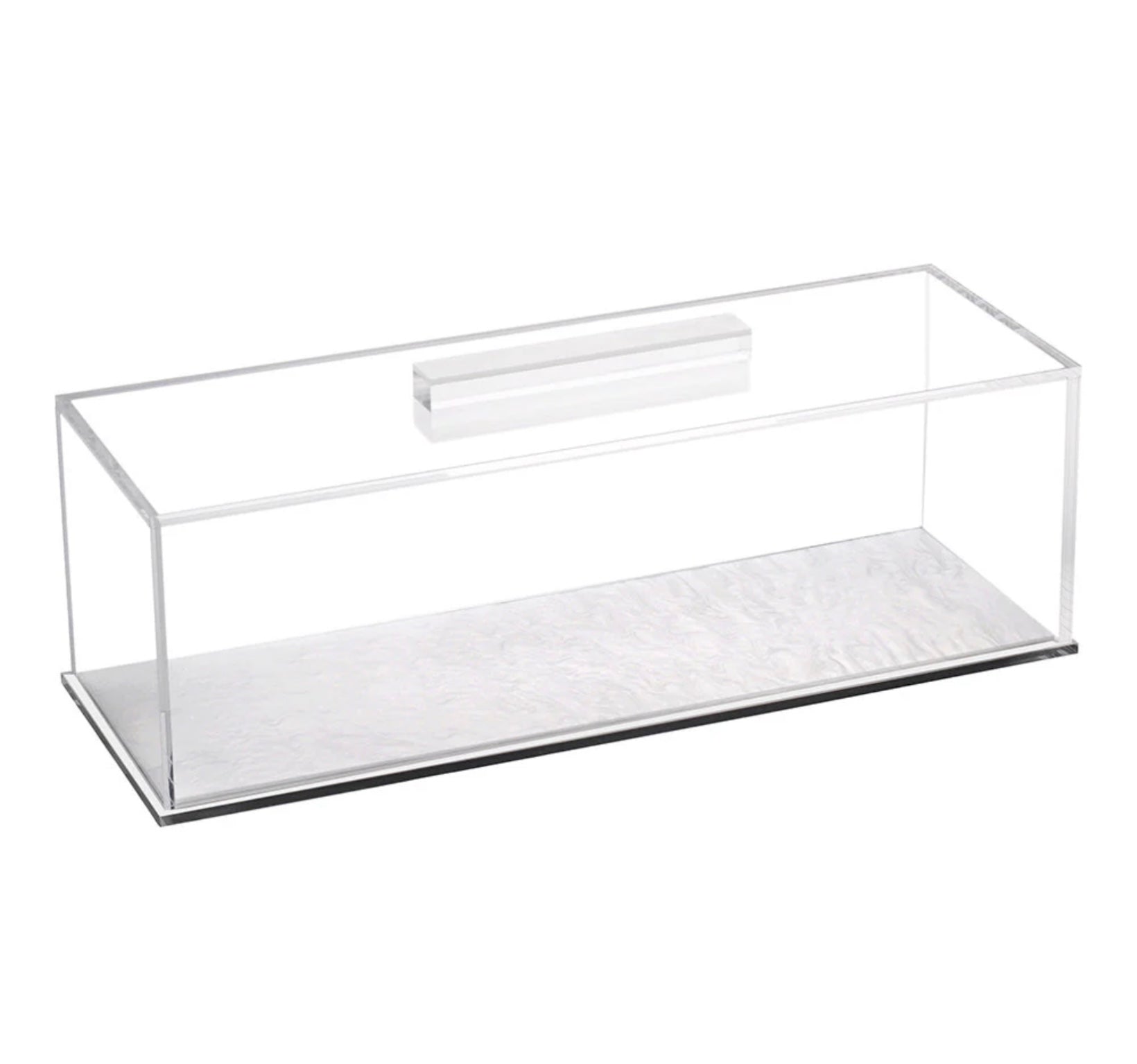 Lucite Rectangular Cake tray with Pearl Base