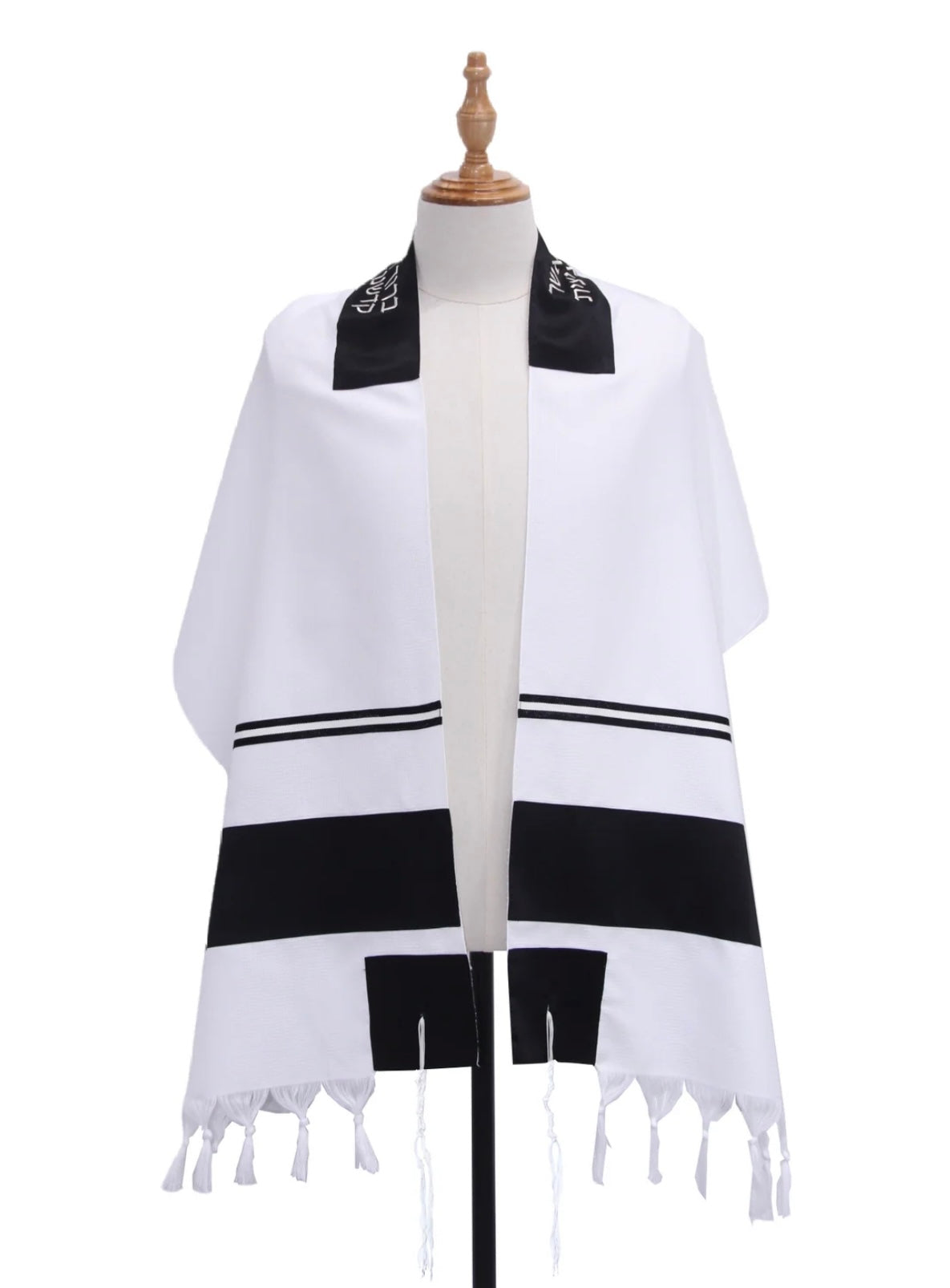 Black and White Tallit Eretz 278
