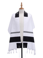 Load image into Gallery viewer, Black and White Tallit Eretz 278
