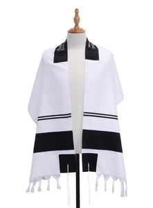 Black and White Tallit Eretz 278
