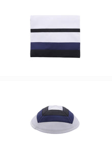Tallit Black and Navy Eretz 276