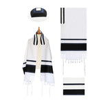 Load image into Gallery viewer, Tallit Black and Royal Blue Stripes Eretz  BatYam
