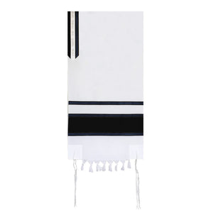 Tallit Black and Royal Blue Stripes Eretz  BatYam