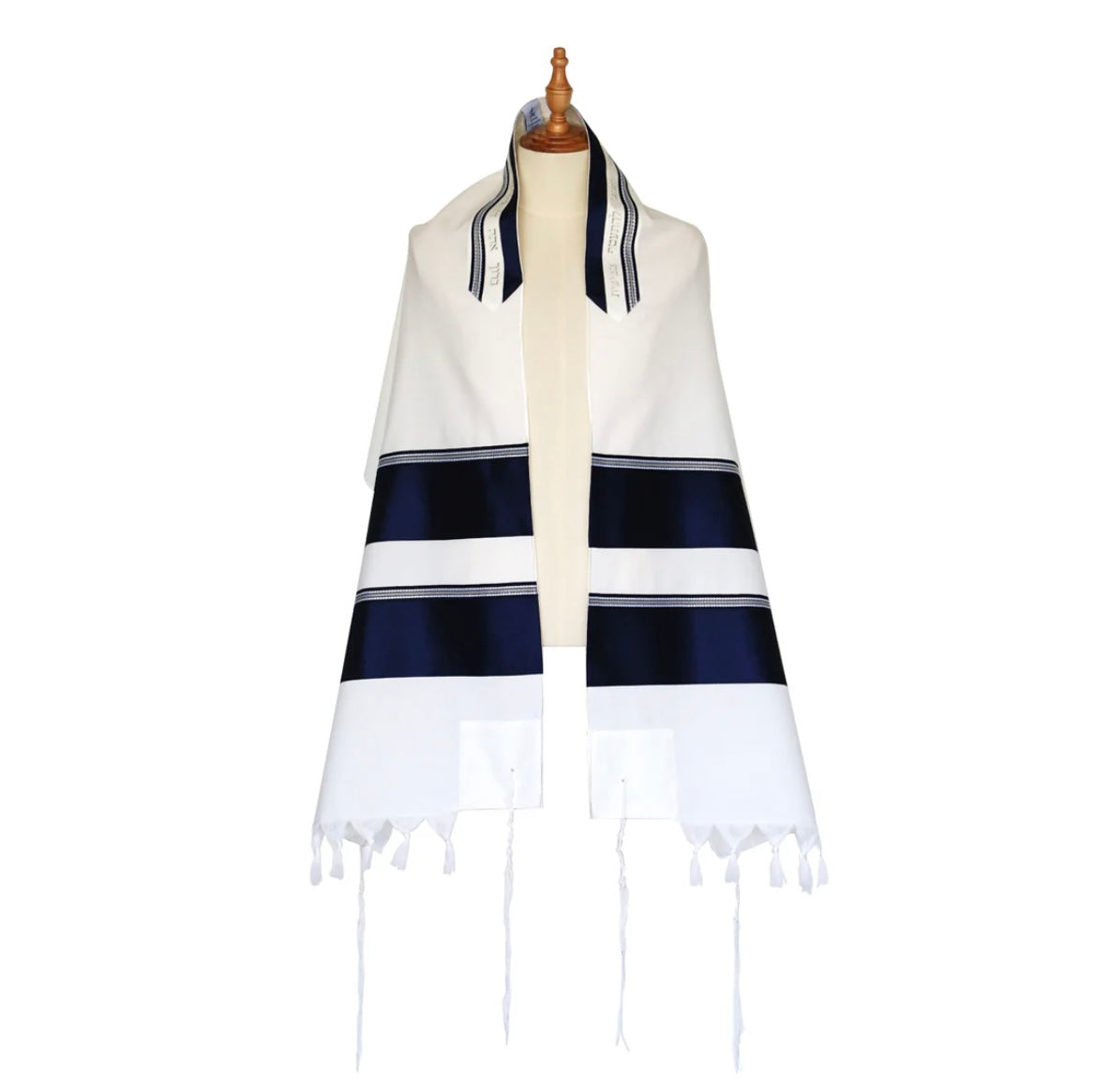 Eretz Navy Blue  and Grey stripe Tallit Hertzliya