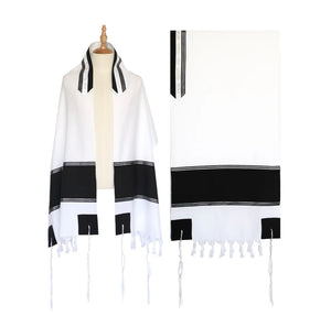 Eretz Tallit  Black and touch of silver Assaf