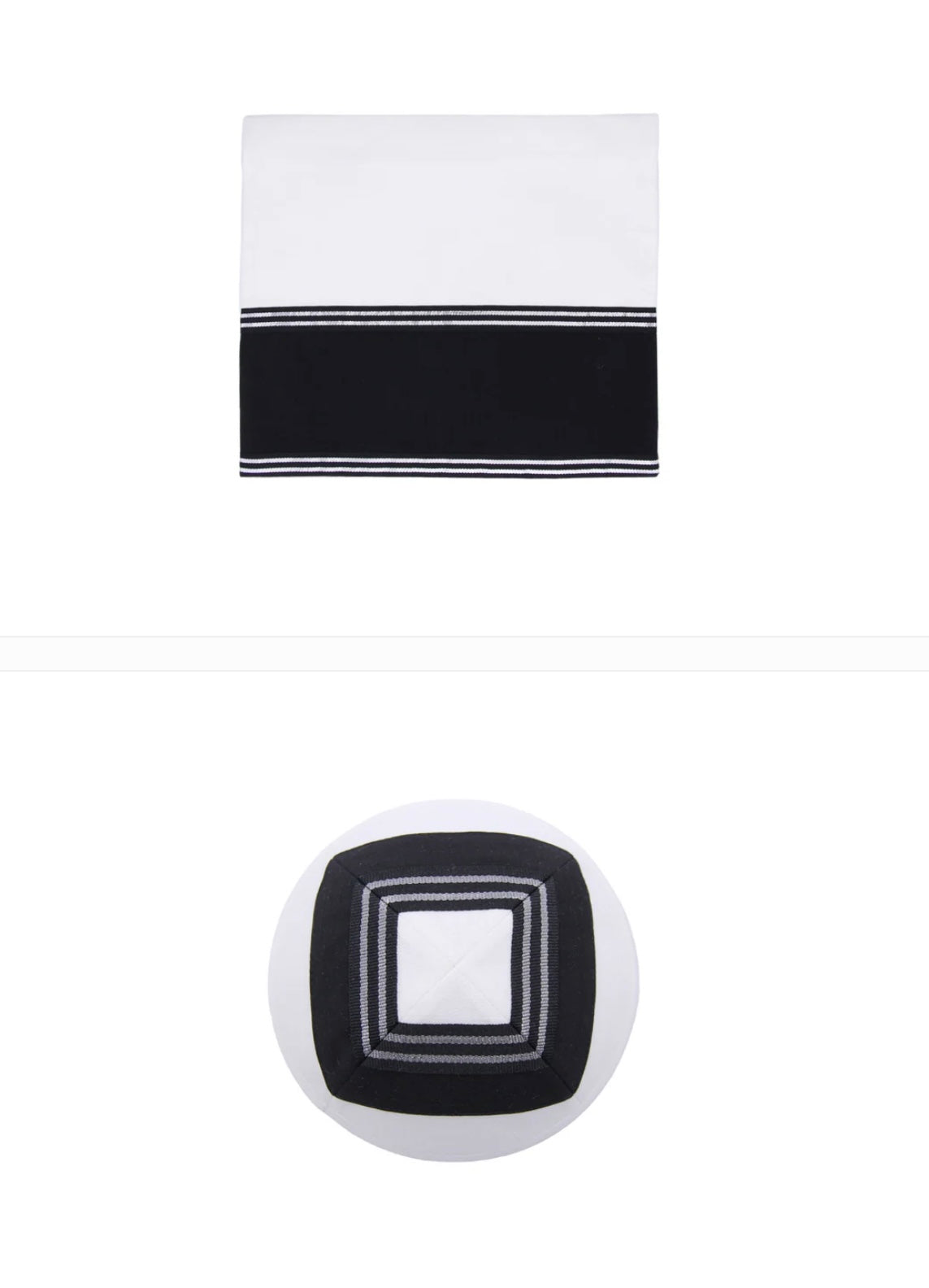 Eretz Tallit  Black and touch of silver Assaf