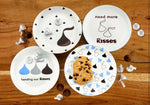 Load image into Gallery viewer, SET OF FOUR CERAMIC DESSERT PLATES “HERSHEY KISSES”
