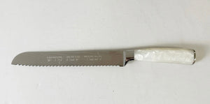 Challah knife with white Resin Handle