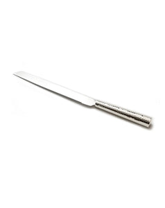 Challah Knife Hammered Silver