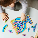Load image into Gallery viewer, Menorah Wooden Puzzle
