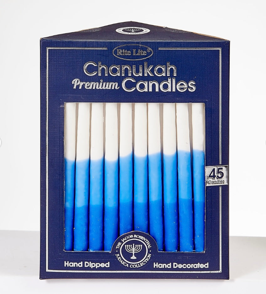 Hanukkah Candles Blue Tricolor