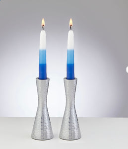 Candlesticks Hammered Polished Aluminum