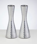 Load image into Gallery viewer, Candlesticks Hammered Polished Aluminum

