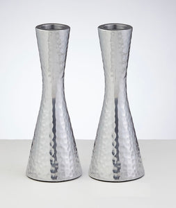 Candlesticks Hammered Polished Aluminum