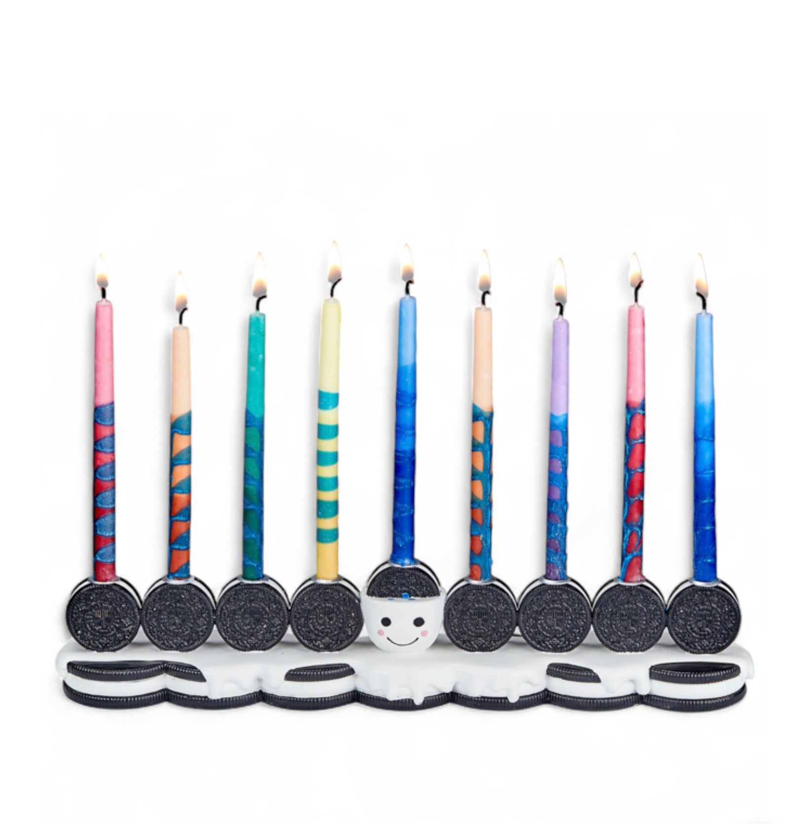 Hand Painted Cookie Menorah