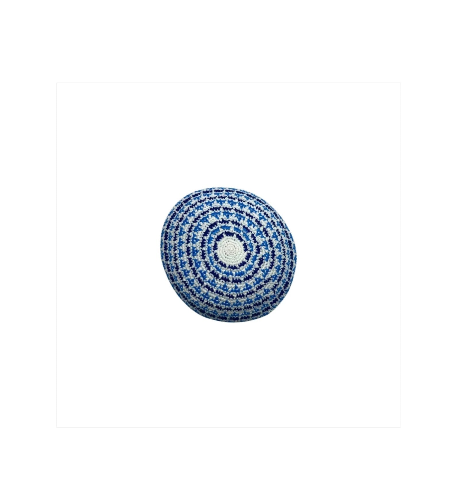 Blue and White Kippah