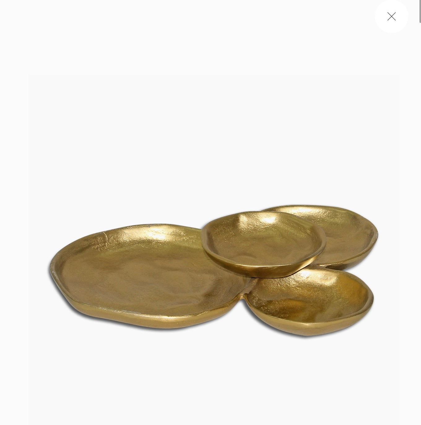 Gold Cluster 4 Plate Dish