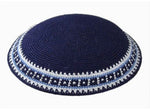Load image into Gallery viewer, Knit Kippah classic blue
