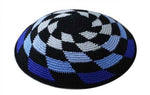 Load image into Gallery viewer, Knit Kippah shades of blue
