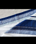 Load image into Gallery viewer, Gabrieli Elegant Tallit in Blue and White
