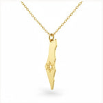 Load image into Gallery viewer, Mini Outline Israel Map Necklace
