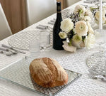 Load image into Gallery viewer, Glass and Mirror Laser Cut Challah Board In Gold or Silver
