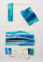 Load image into Gallery viewer, Blue and Teal Tallit
