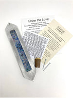 Load image into Gallery viewer, Beames Break Glass Amber Vortex Mezuzah

