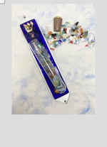 Load image into Gallery viewer, Beames Break Glass Blue Celestial Mezuzah
