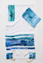 Load image into Gallery viewer, Blue Chiffon Tallit
