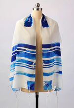 Load image into Gallery viewer, Navy and Blue Silk Tallit
