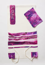 Load image into Gallery viewer, Purple/ Lilac Silk Tallit
